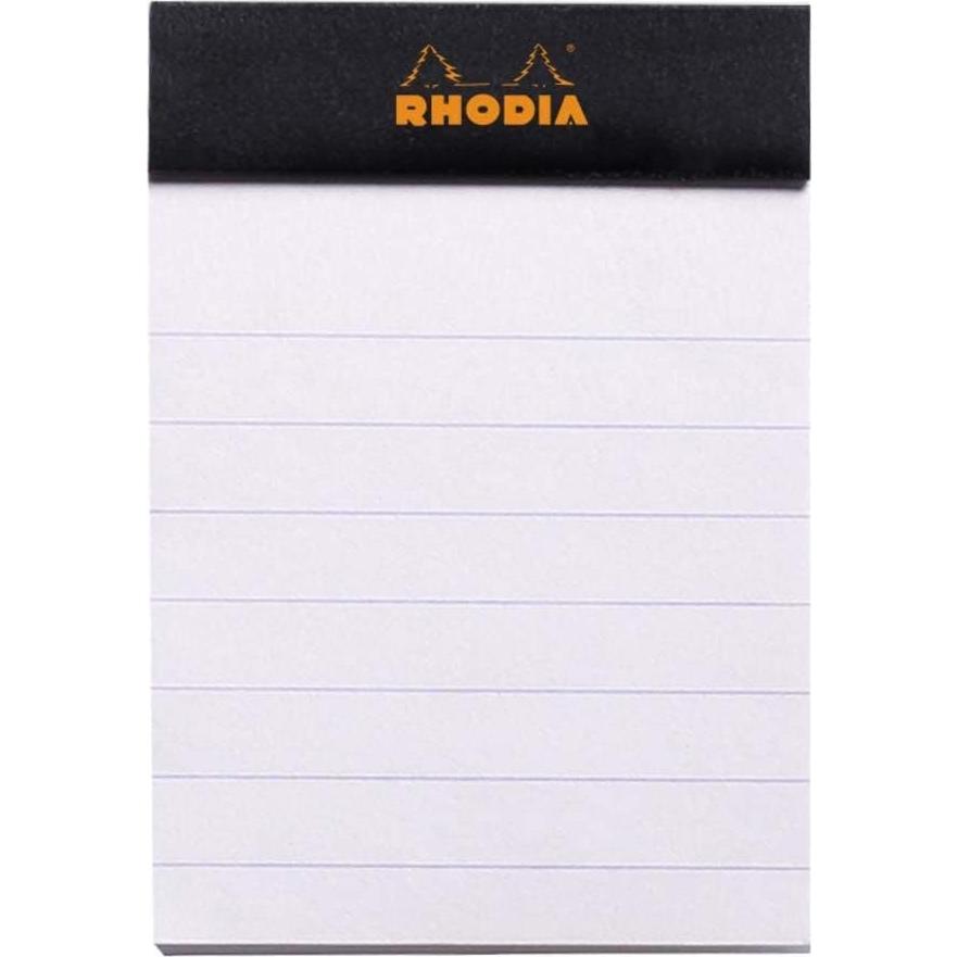 Bloc de Notas Rhodia A8 Rayado Negro 80 Hojas 52x75mm