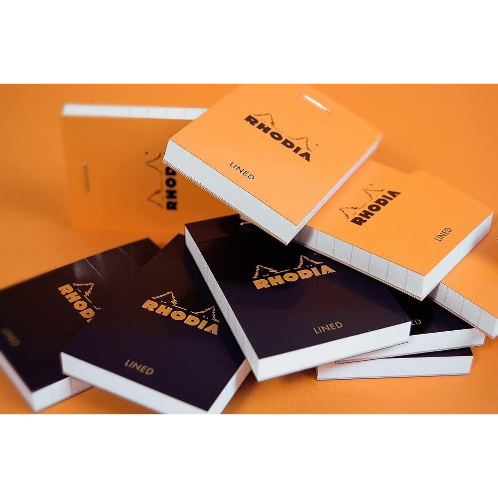 Bloc de Notas Rhodia A8 Rayado Negro 80 Hojas 52x75mm