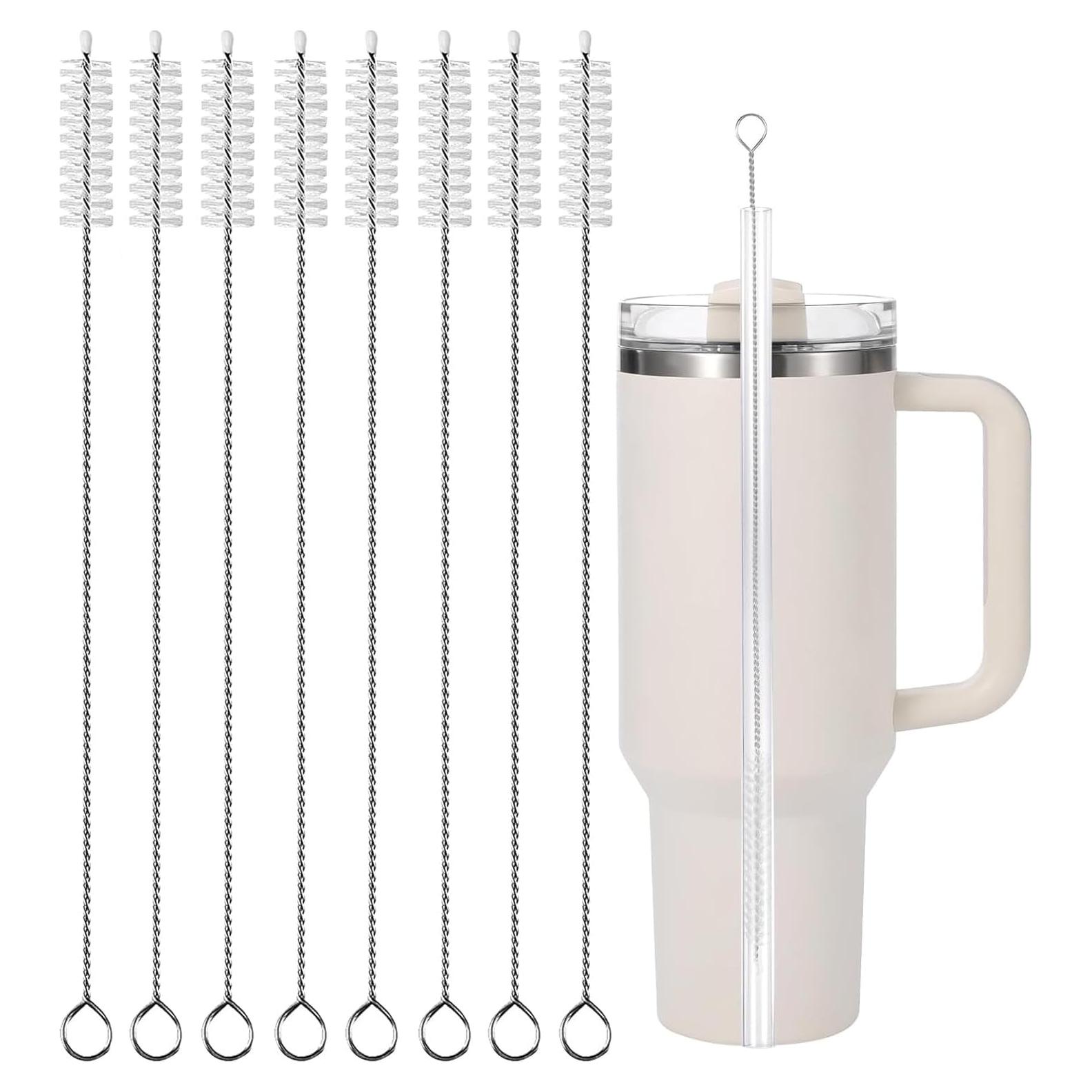 Set de 8 Cepillos Limpiadores para Popotes YINCL - Acero Inoxidable