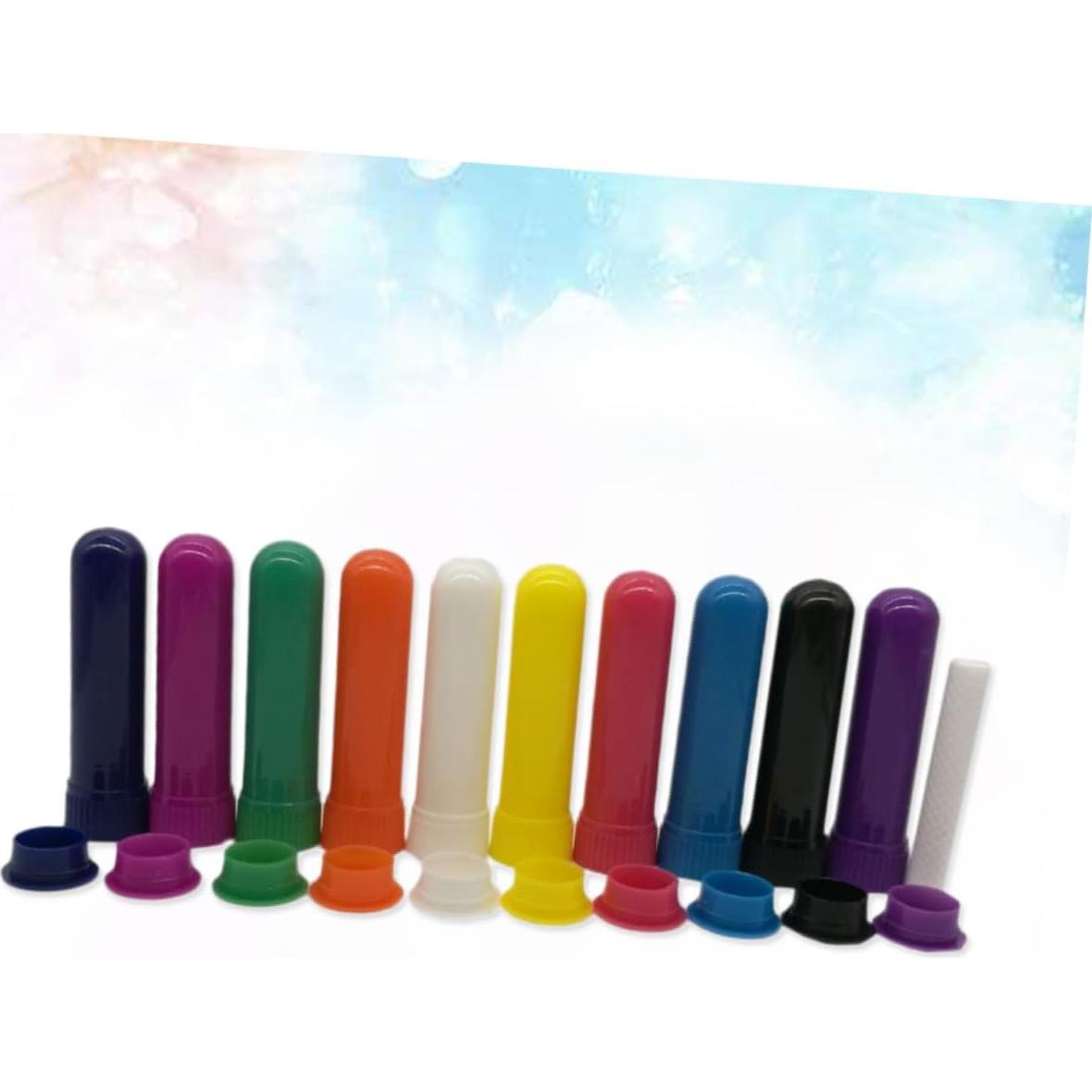 Set de 12 Tubos Inhaladores Nasales Healifty 6.6cm Blanco