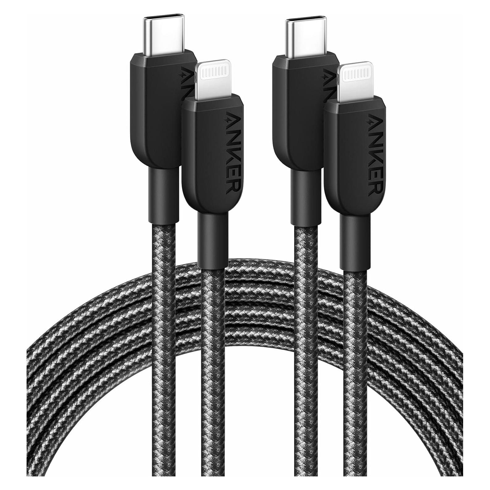 Cable USB-C a Lightning Anker 310 1.83 m - Paquete de 2