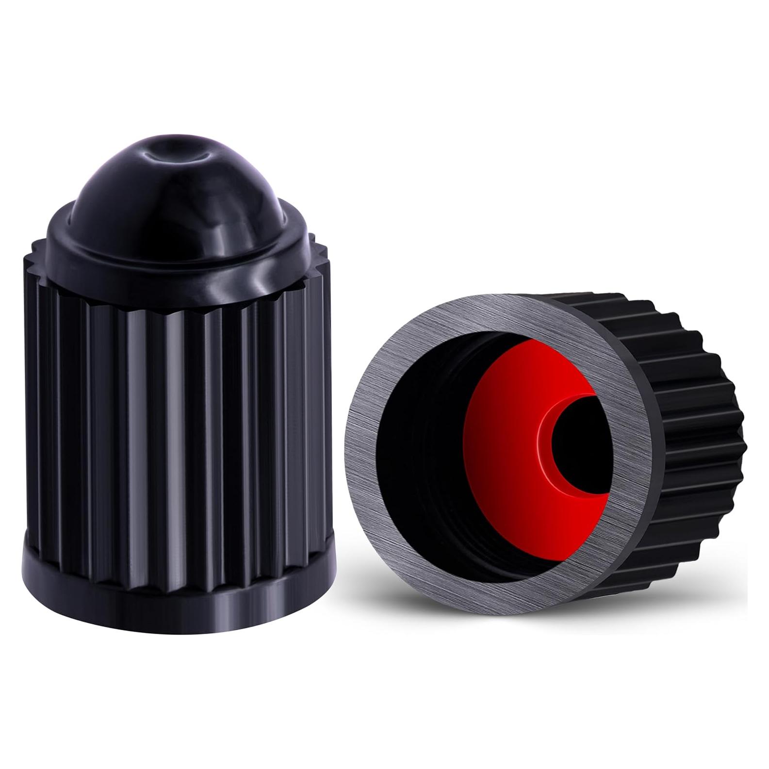 20 Tapones de Válvula de Neumático MEAJOO - Universal Negro