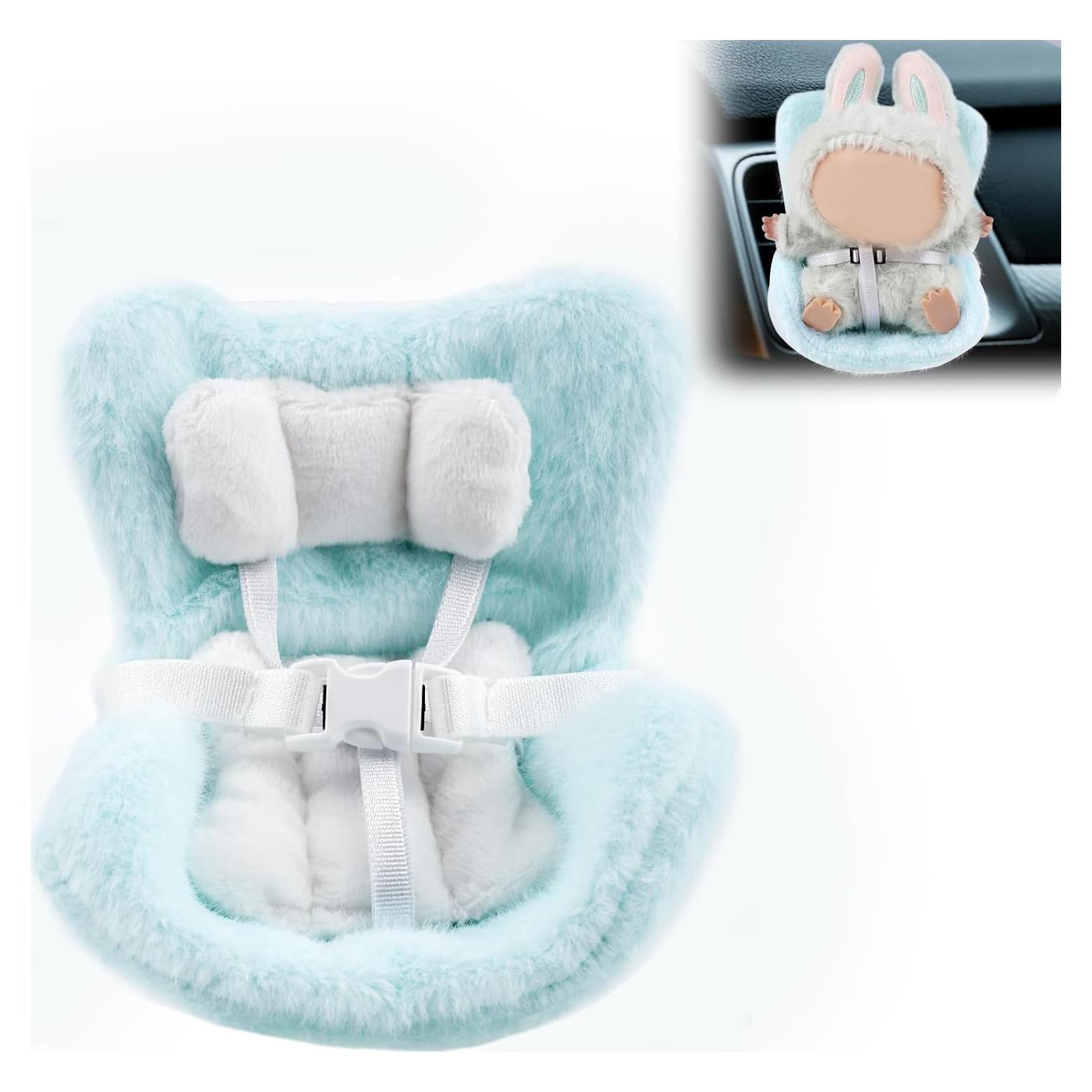 Asiento de coche para muñecas BOXOB 11.7x10.3x9.1cm Azul