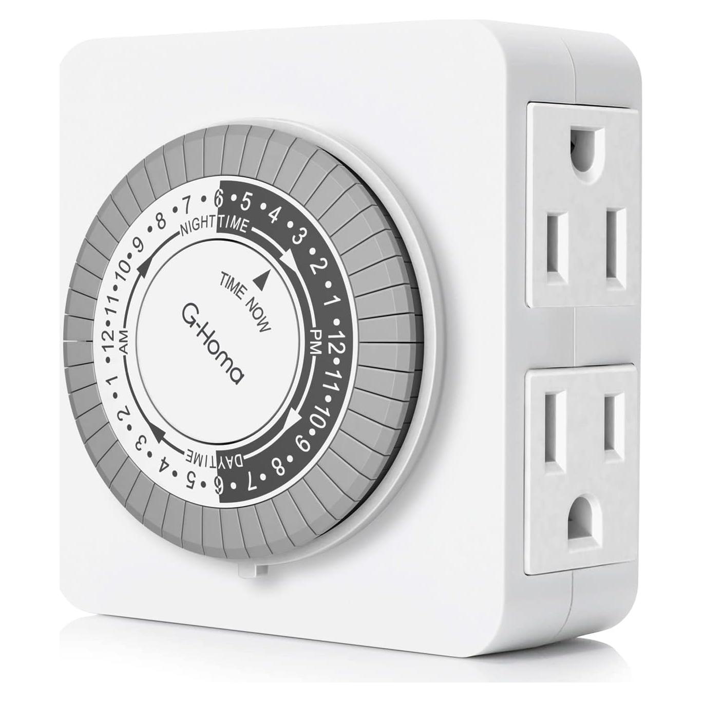 Temporizador Mecánico G-Homa 24 Horas 2 Salidas a Tierra