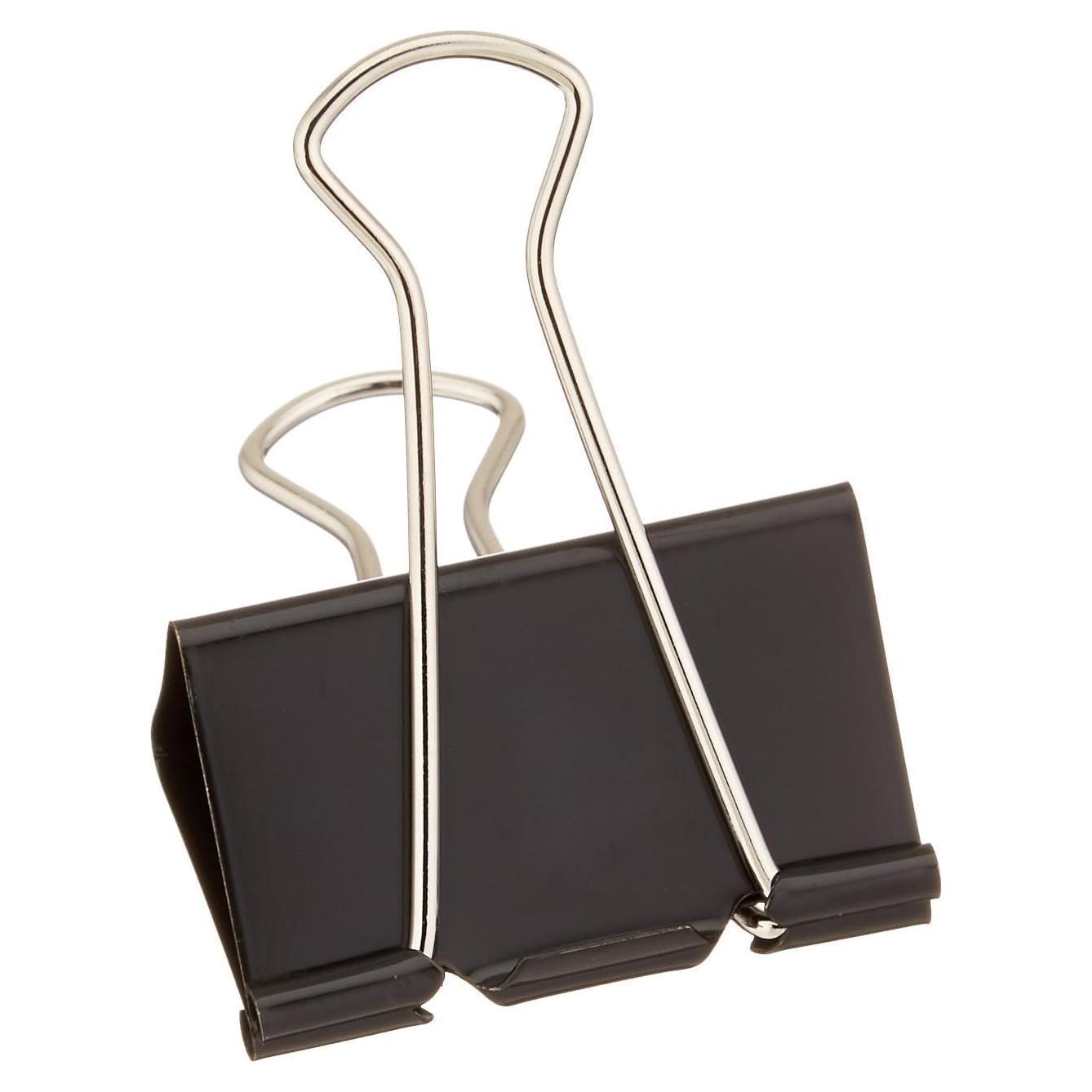 Clips de Carpeta Grandes 1EnLaOficina - Metal Negro 5.08 cm