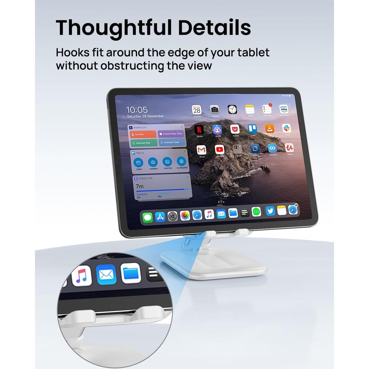 Soporte Plegable para Tableta OMOTON Blanco 32.77 cm