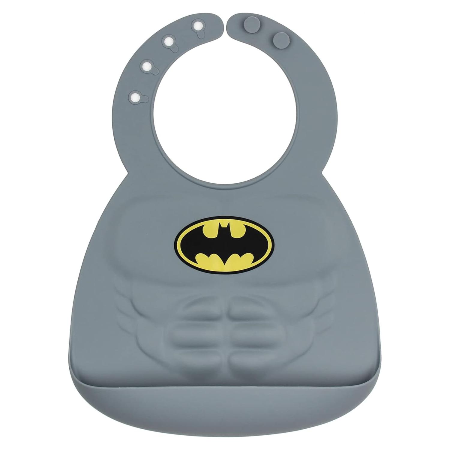 Babero de Silicona Batman Bumkins para Bebés 6-24 Meses