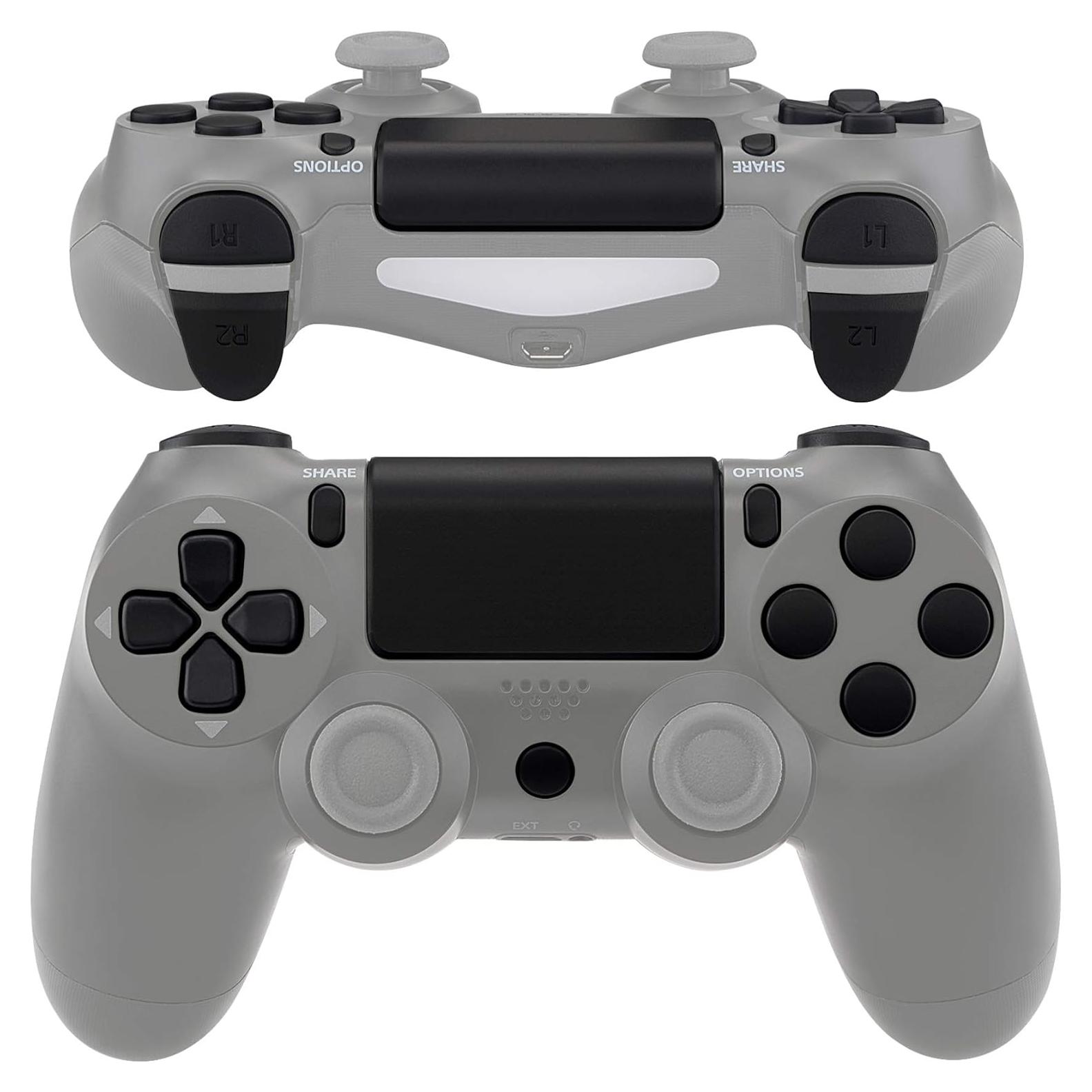 eXtremeRate Kit Completo de Botones para Controlador PS4 Negro