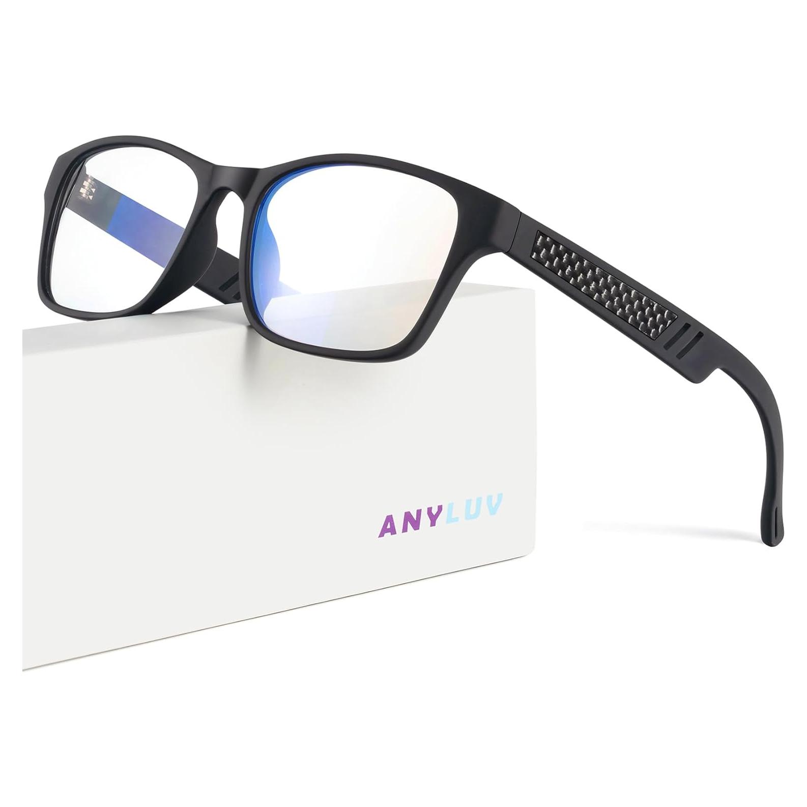 Gafas de Bloqueo de Luz Azul ANYLUV 4579 Unisex Negro Mate