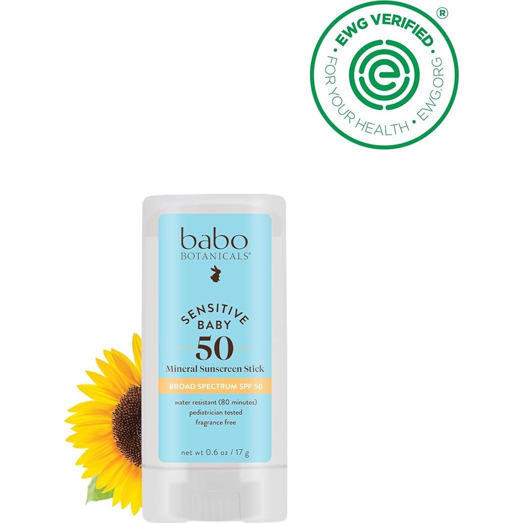 Protector Solar Mineral Babo Botanicals Stick SPF 50 Bebés