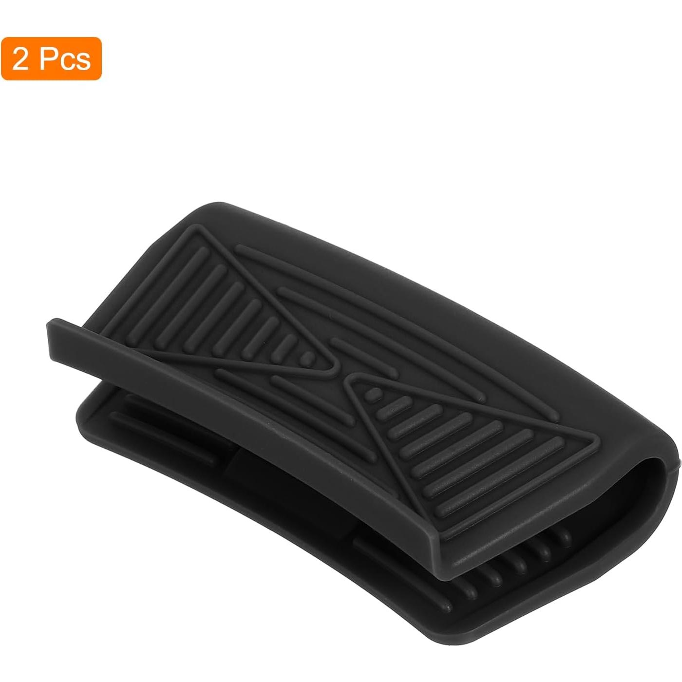 Funda de Mango de Sartén de Silicona uxcell - 2 Piezas, Negro