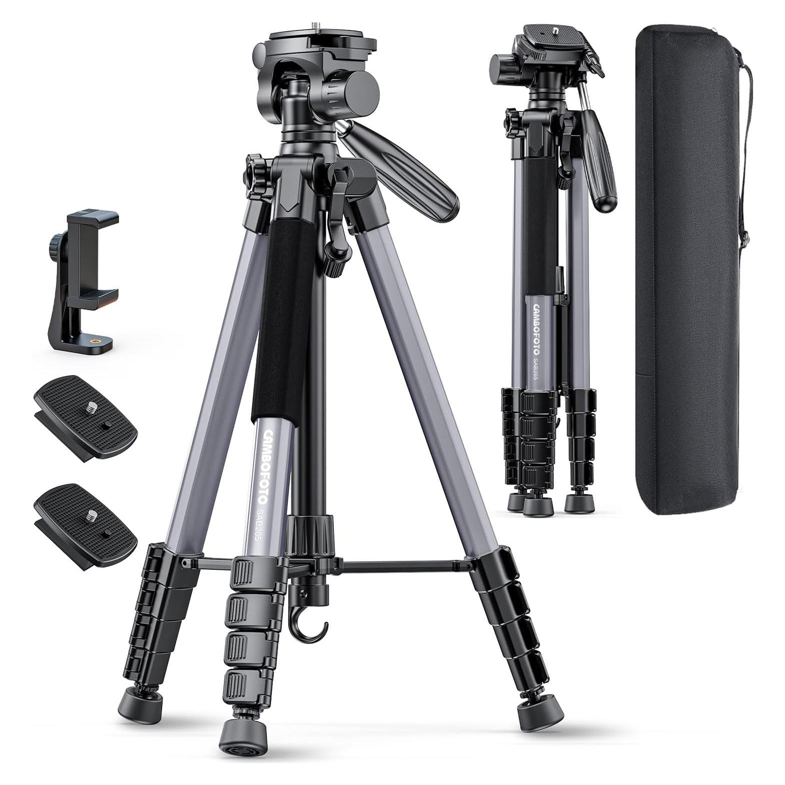 Trípode CAMBOFOTO SAB265 187,96 cm aluminio gris