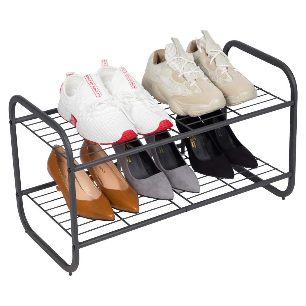 Estante de Zapatos MAX Houser 2 Niveles Metal Gunmetal