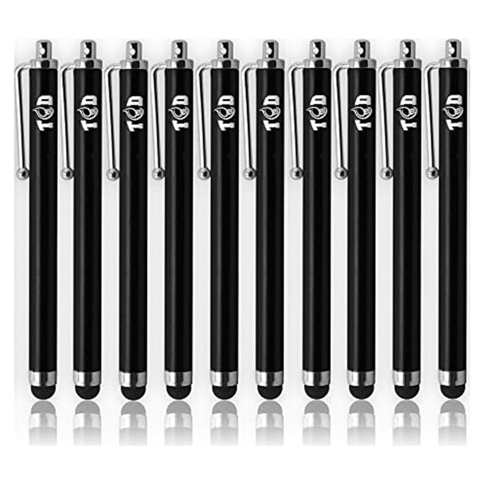 Conjunto de 10 bolígrafos stylus TCD - Capacitivo universal negro