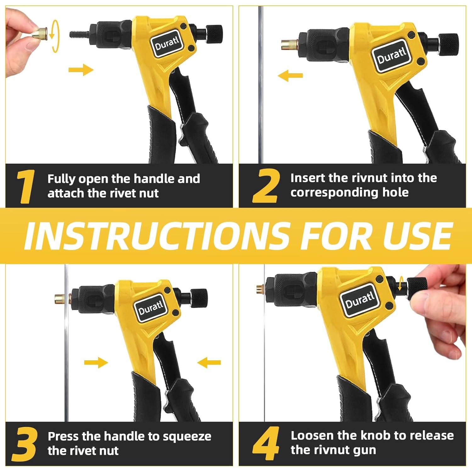 Kit de Herramientas para Tuercas Remachadas Duratl DT600 106 Piezas