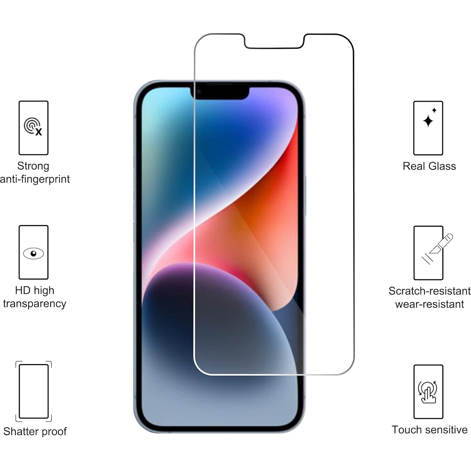 Ailun 3 Protectores de Pantalla y Lente para iPhone 14