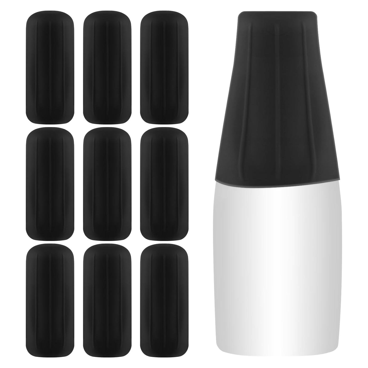 Fundas de Silicona para Botellas NACHLYNN 10 Pcs Viaje Negro