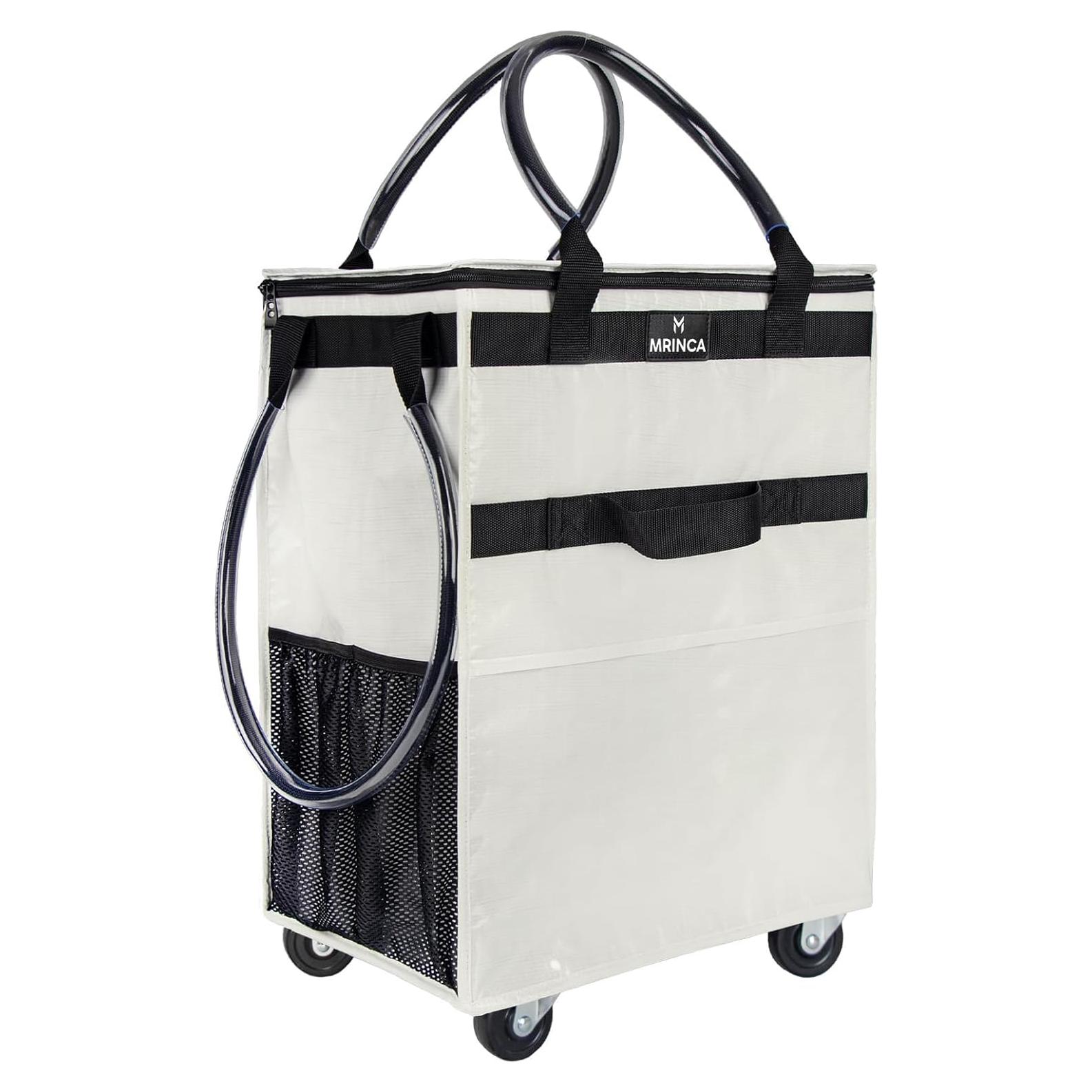 Bolsa de Compras Reutilizable con Ruedas Mrinca Grande Beige