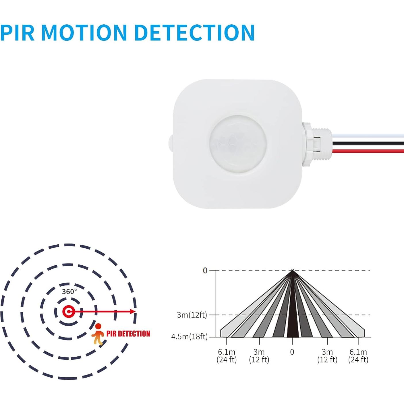 Interruptor de Sensor de Movimiento ECOELER YM2511 360°