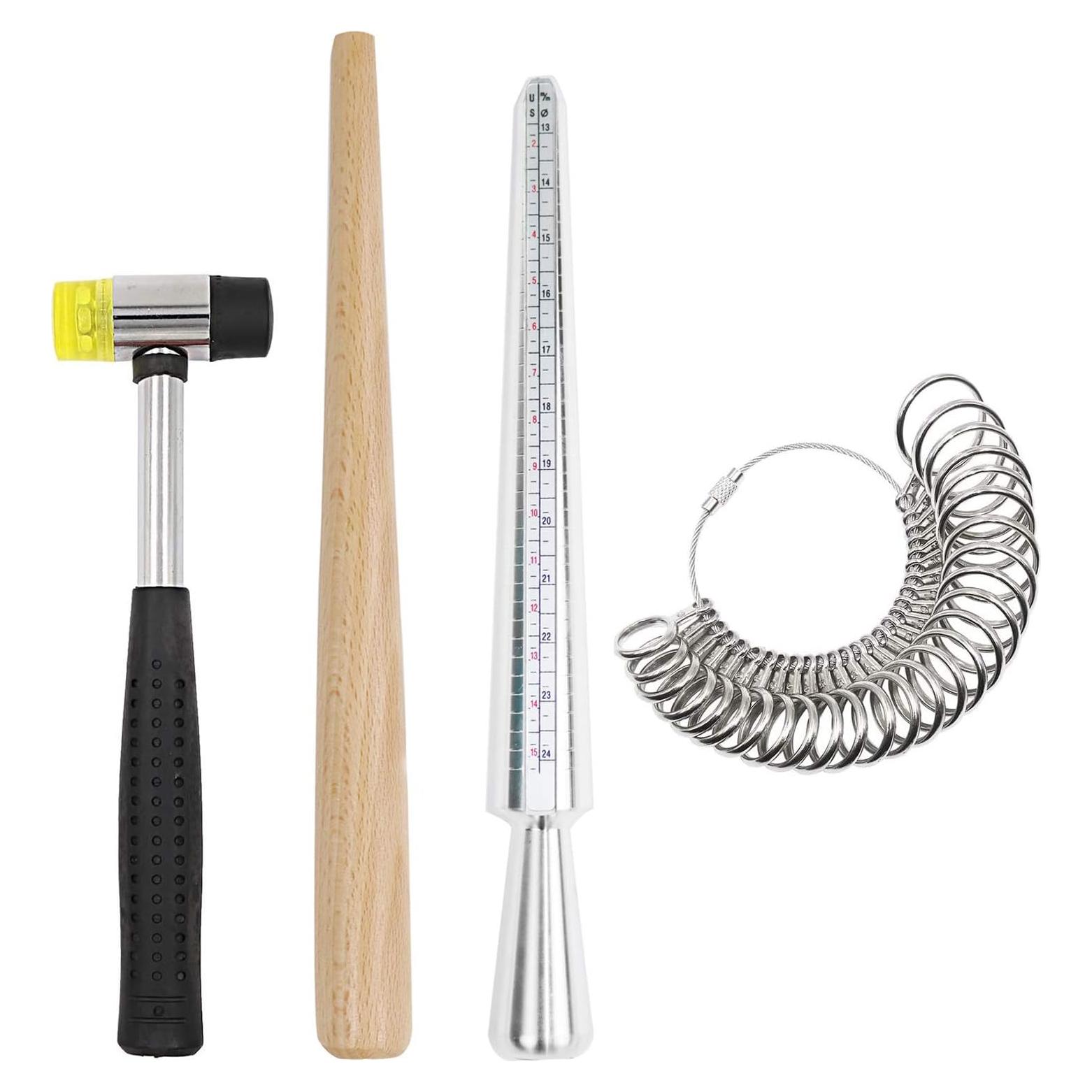 Conjunto de Medidores de Anillos HEYMOUS con Martillo de Goma