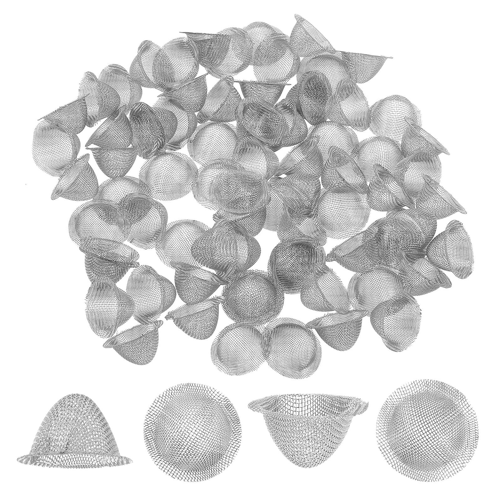 60 Filtros de Pantalla de Tazón Acero Inoxidable 16mm Reutilizables