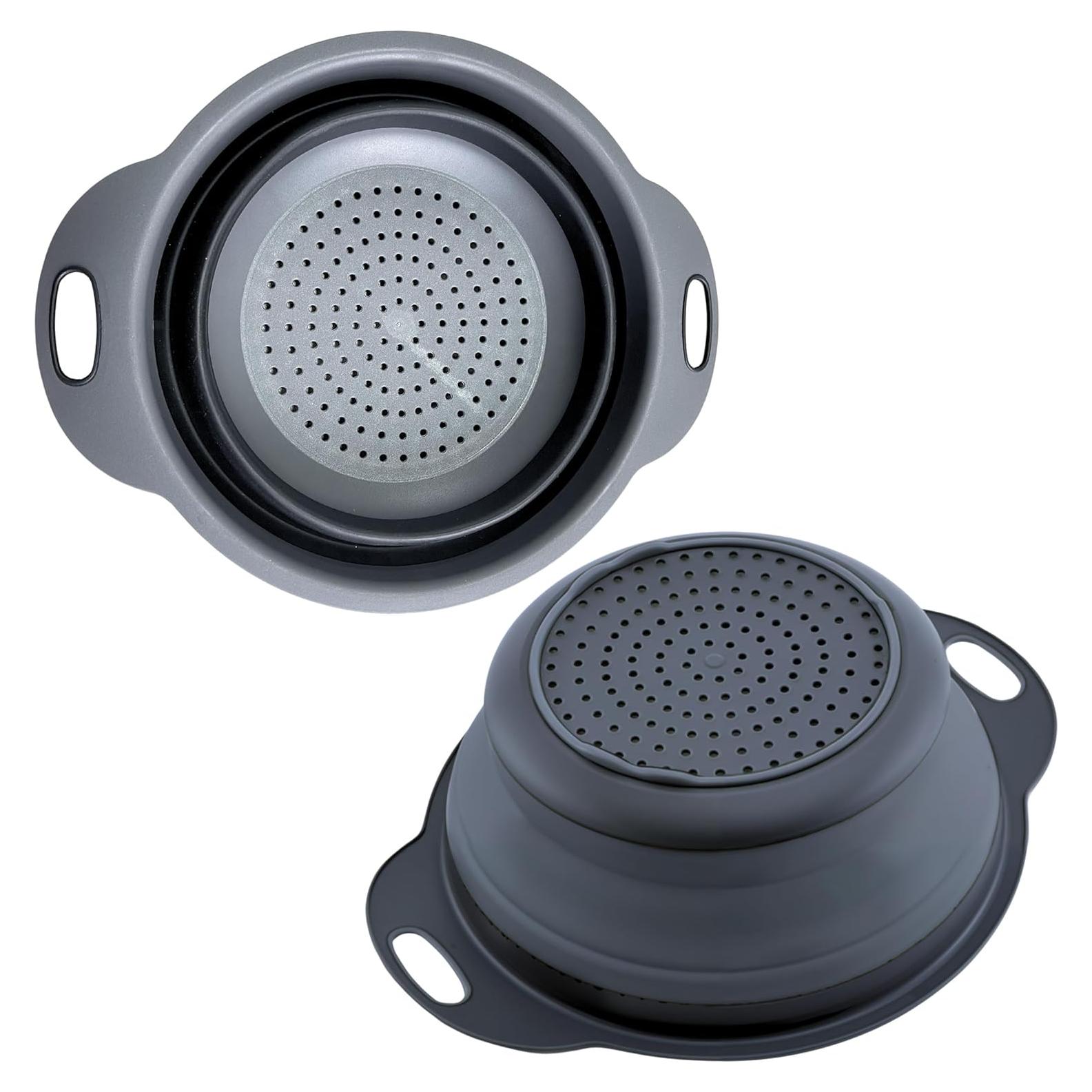 Colador Plegable de Silicona Negro Killer's Instinct 18.5x24.5cm