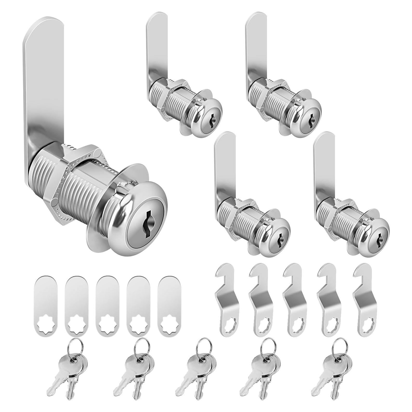 Cerraduras de Cam con Llave Igual Pertinel 1.5" 5 Pcs
