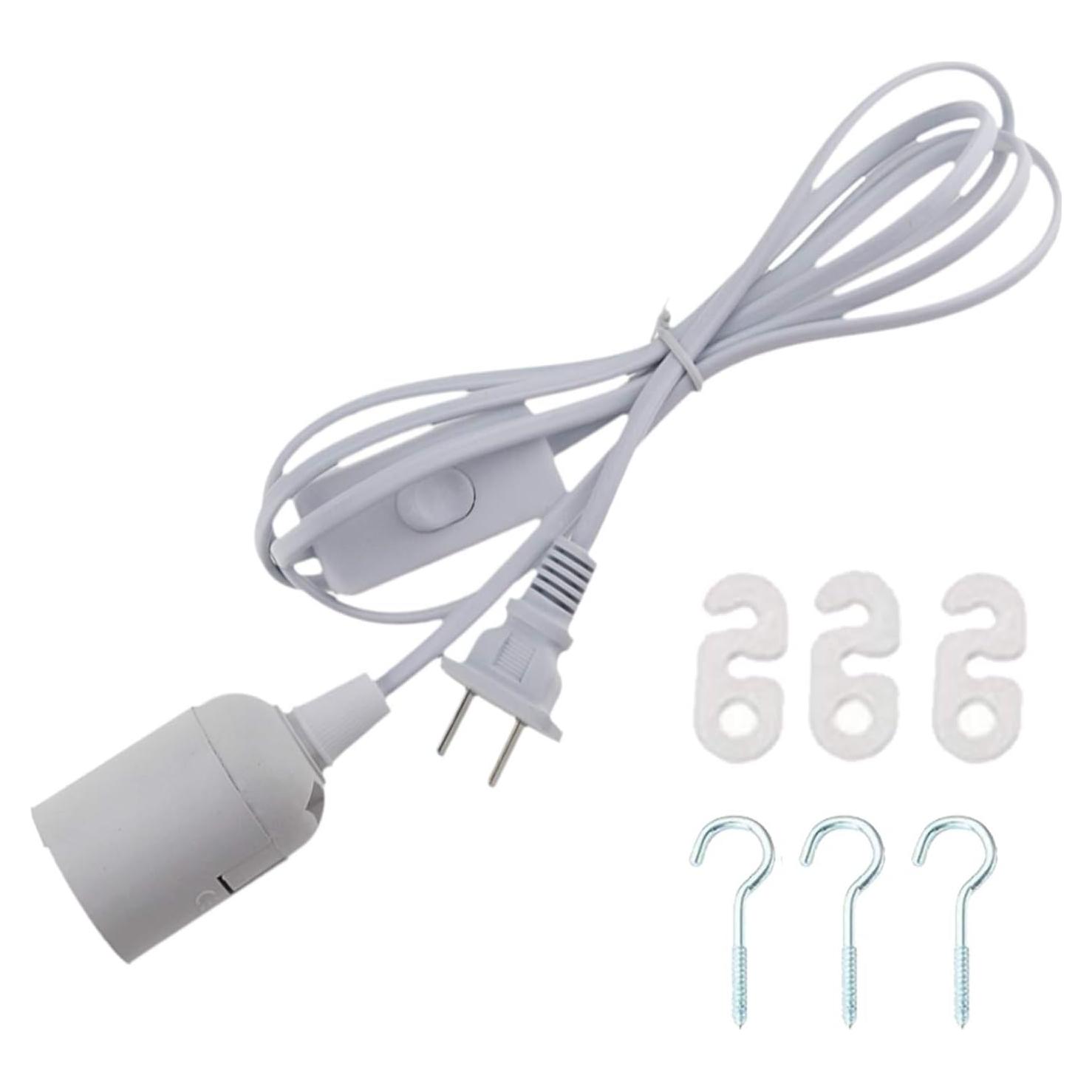 Portalámparas colgante E26/E27 Rextin con cable 4m y interruptor