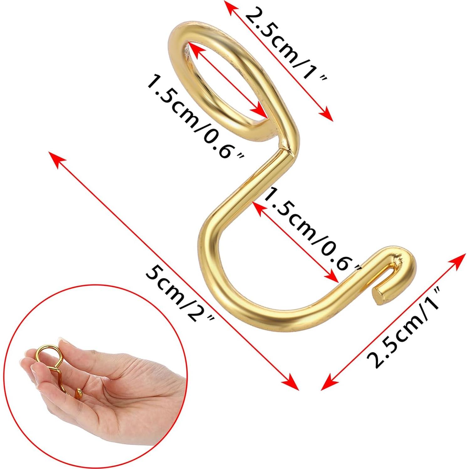 Ganchos Extensores Sumnacon 60 Pcs Acero Inoxidable Oro