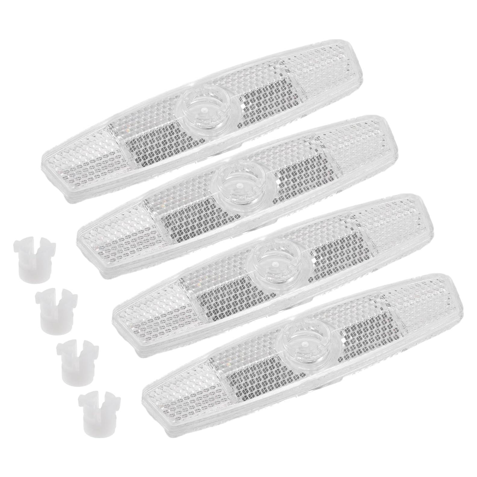Reflectores de Bicicleta X AUTOHAUX 4 Pcs ABS Blanco 11.4cm