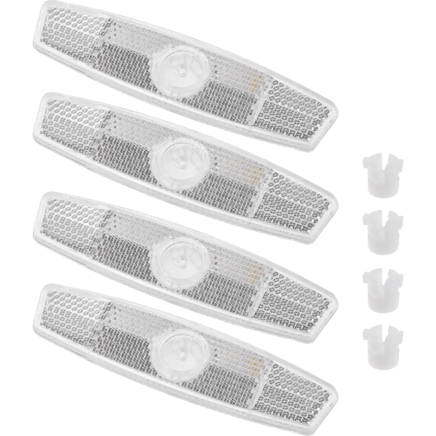Reflectores de Bicicleta X AUTOHAUX 4 Pcs ABS Blanco 11.4cm