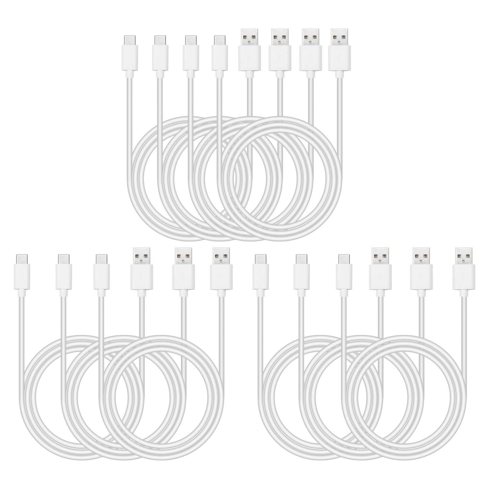 Cable USB C Smays 10-Pack Blanco 0.91m Carga Rápida