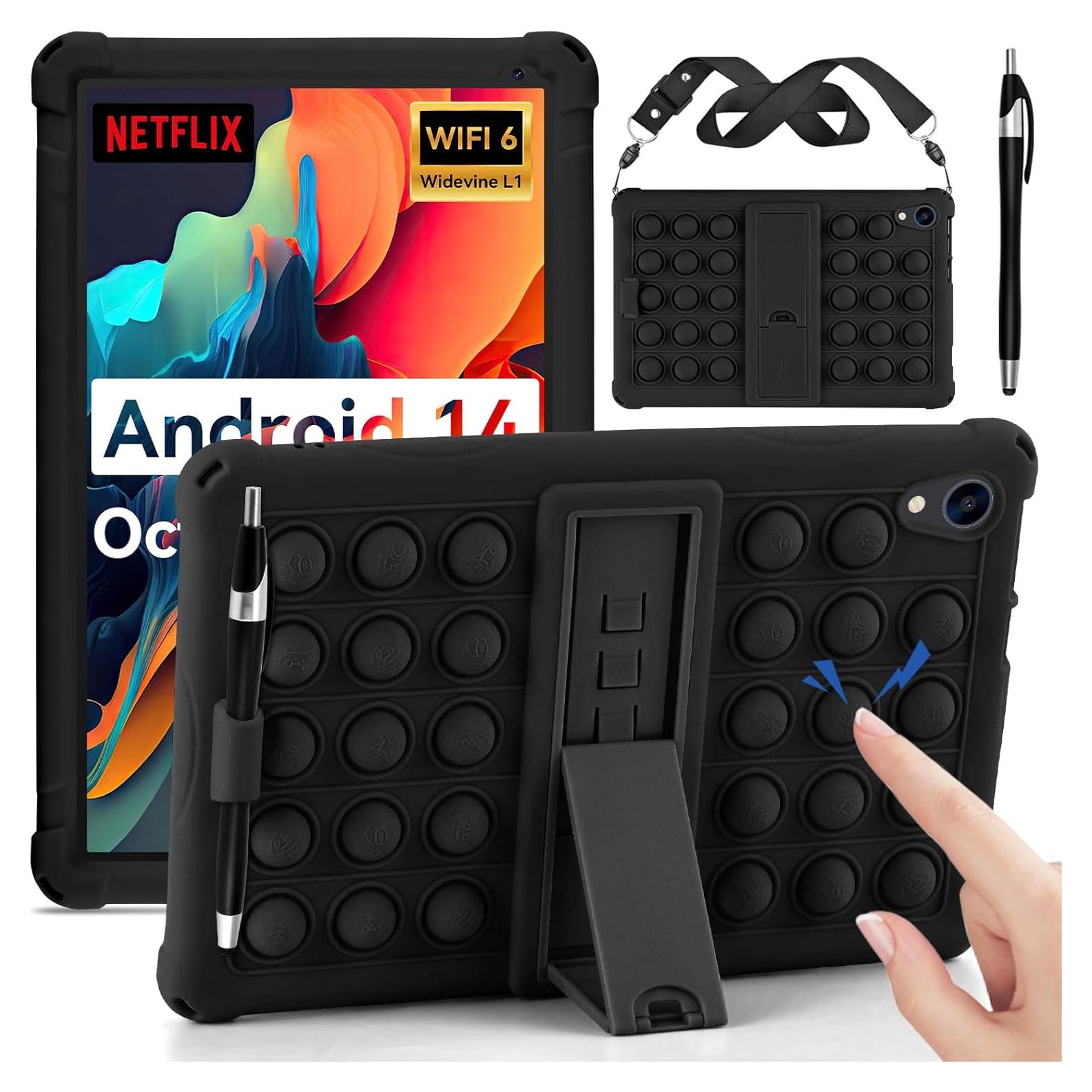 Funda de Silicona DETUOSI para Tableta Urao C107 10.1" Negra