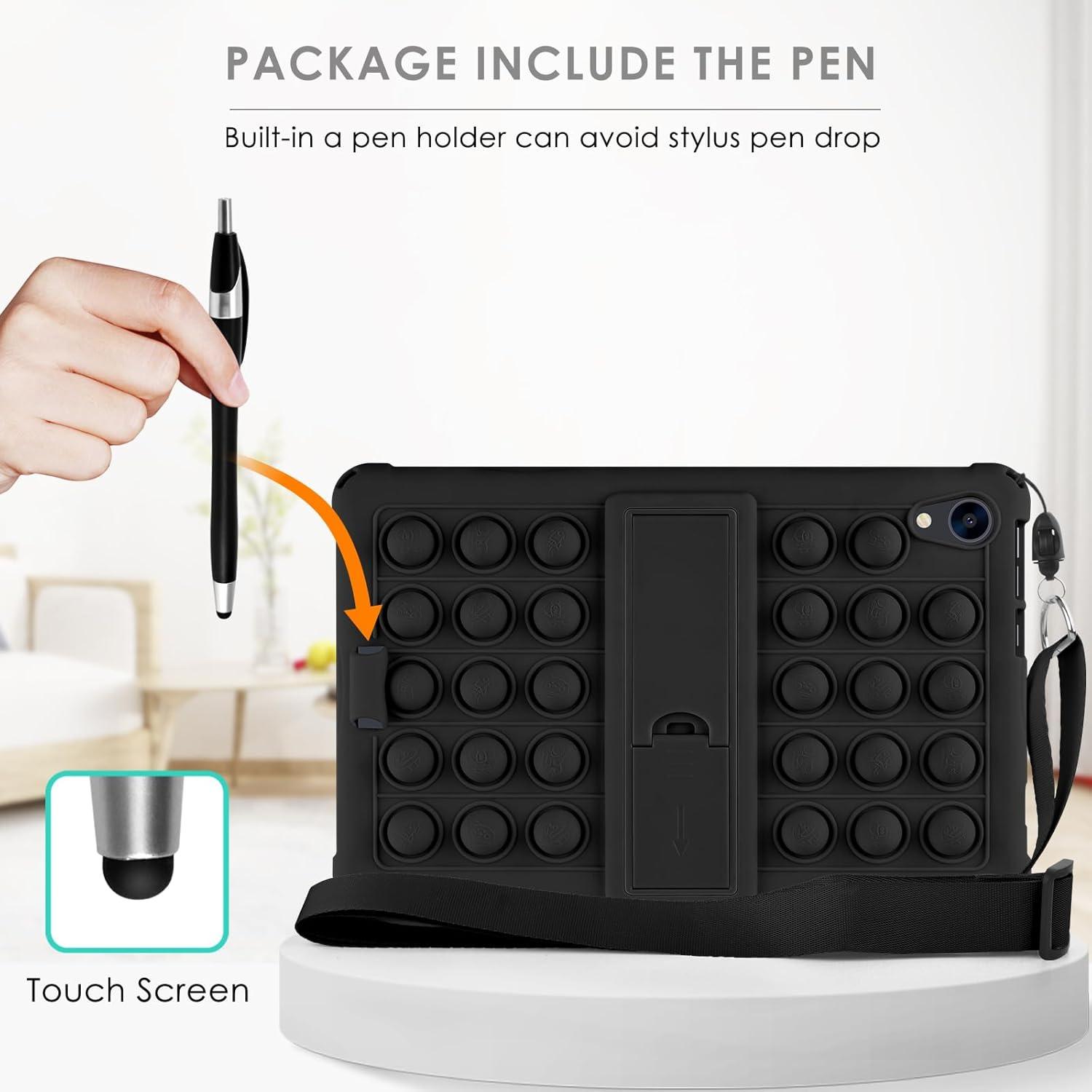 Funda de Silicona DETUOSI para Tableta Urao C107 10.1" Negra