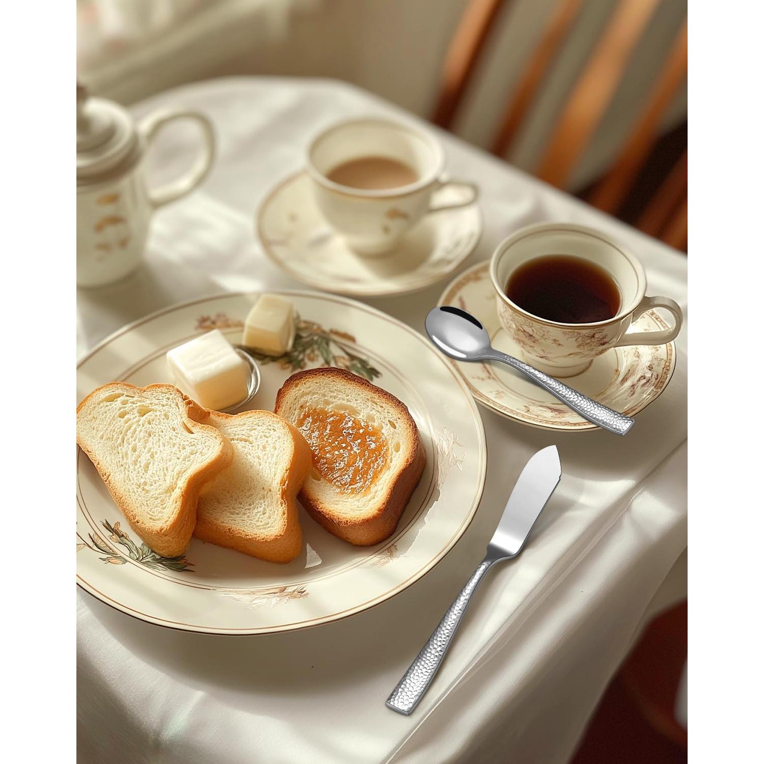 Juego de Cubiertos Martillados Ollex 65 Piezas para 12 Personas