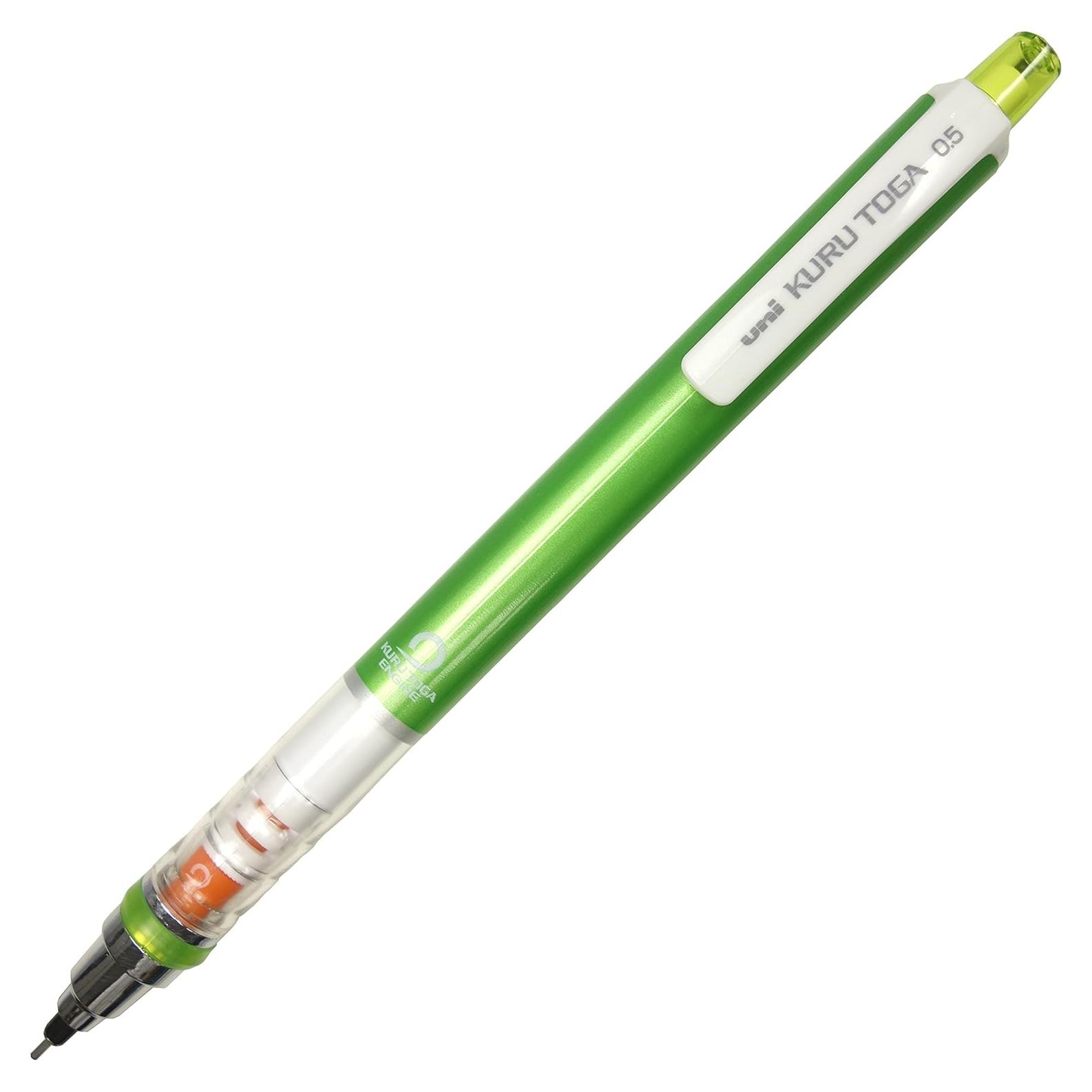 Lápiz Mecánico Uni Kurutoga Estándar 0.5mm Verde Retráctil