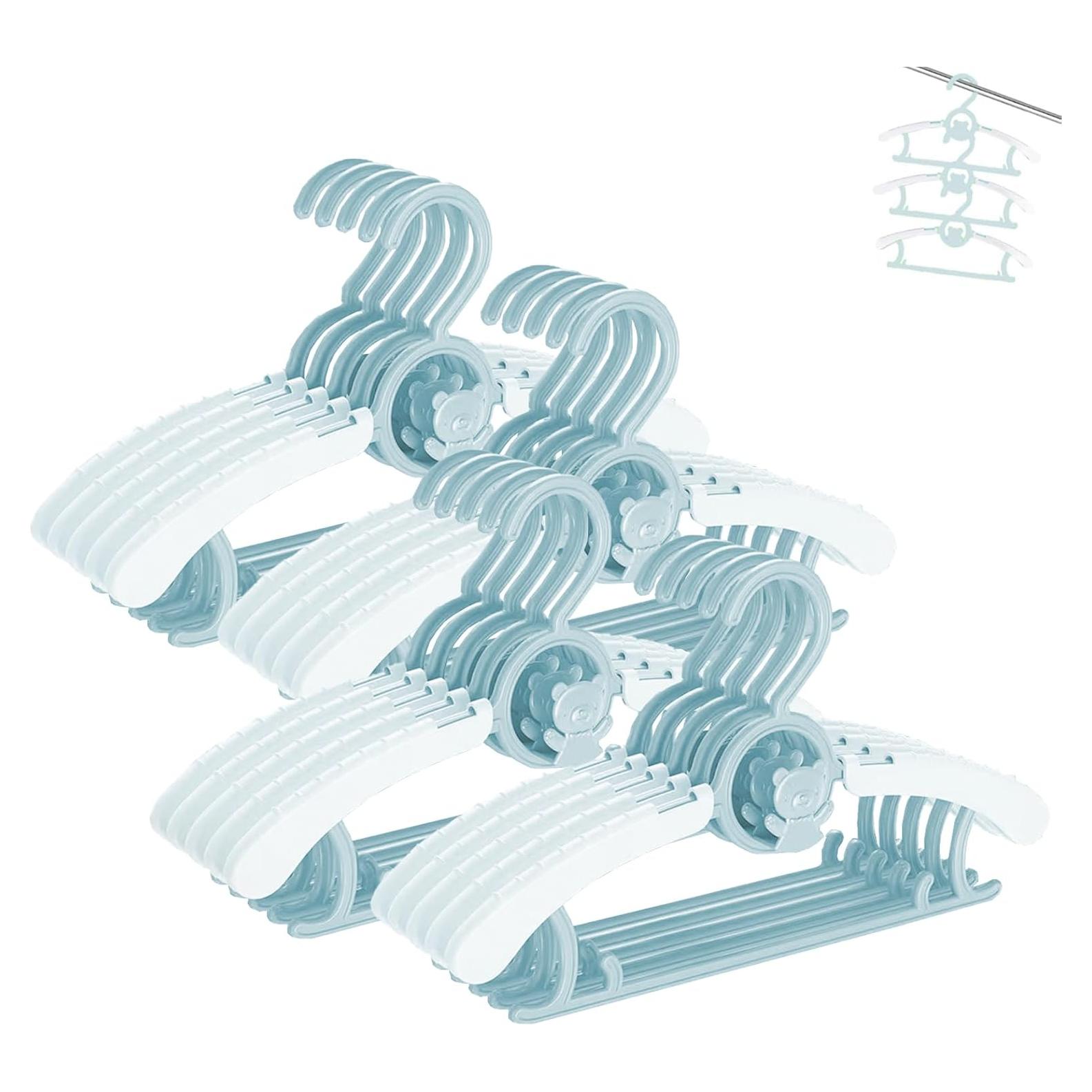 Perchas para Bebé HGYZE 20pcs Ajustables 28-36 cm Antideslizantes