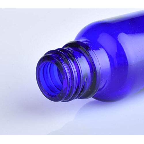 3 Botellas de Vidrio Azul 20ml con Rodillo Acero Inoxidable