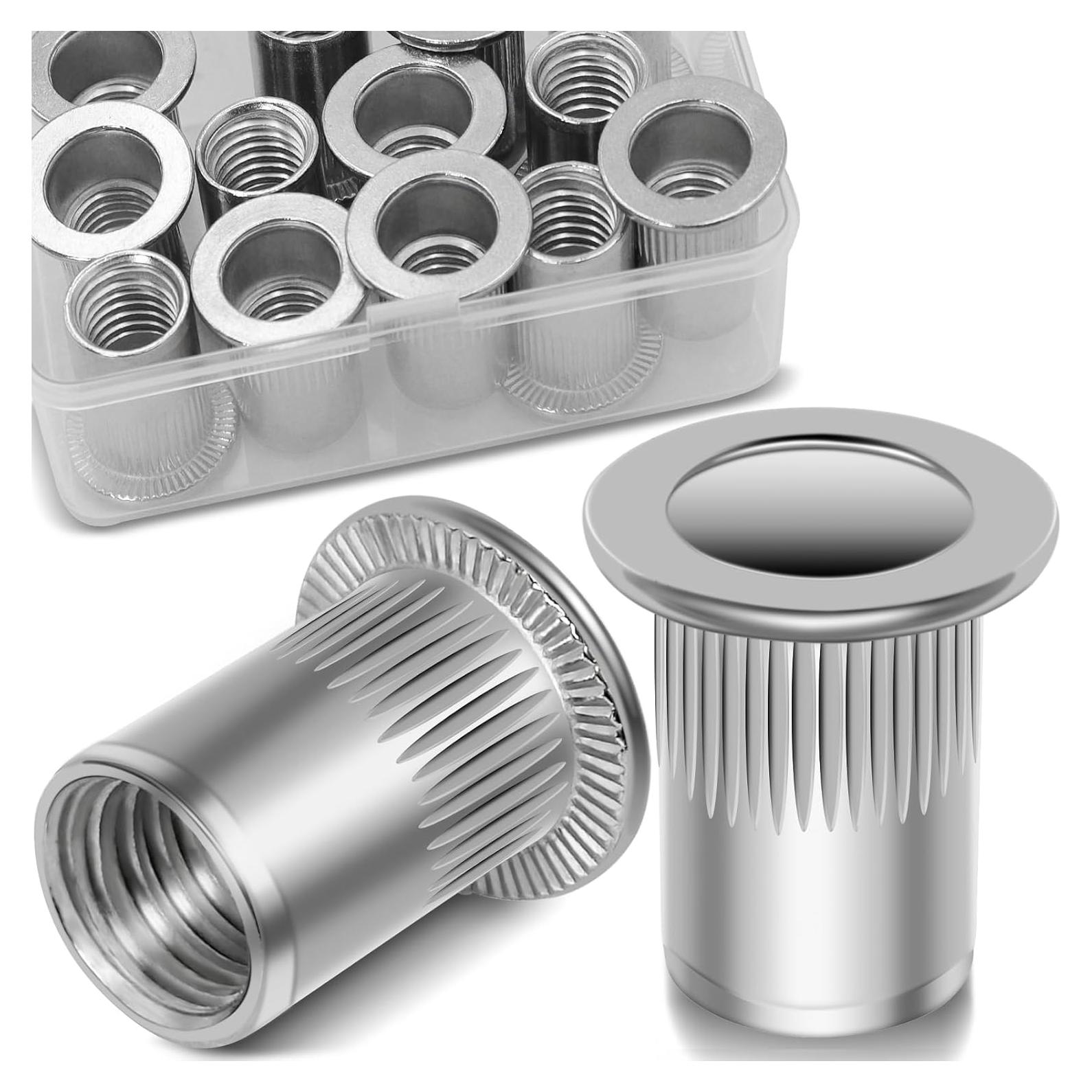 Tuerca remachada 12mm-13 UNC Vifmy 10 Pcs Acero Inoxidable 304