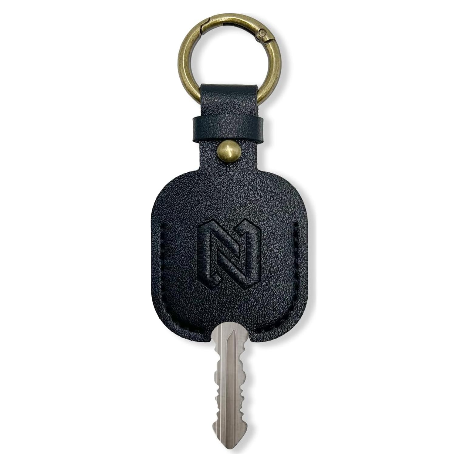 Funda de Llave de Coche de Cuero NAPHYLAIFA Vintage Negra