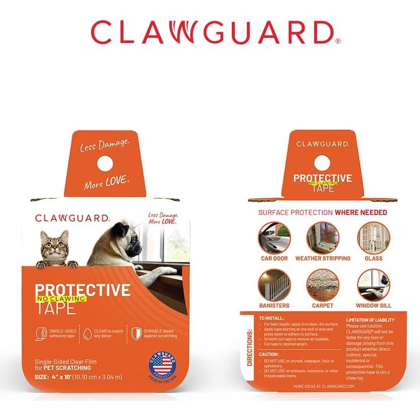 Cinta de Protección CLAWGUARD 10 cm x 3 m Anti Arañazos