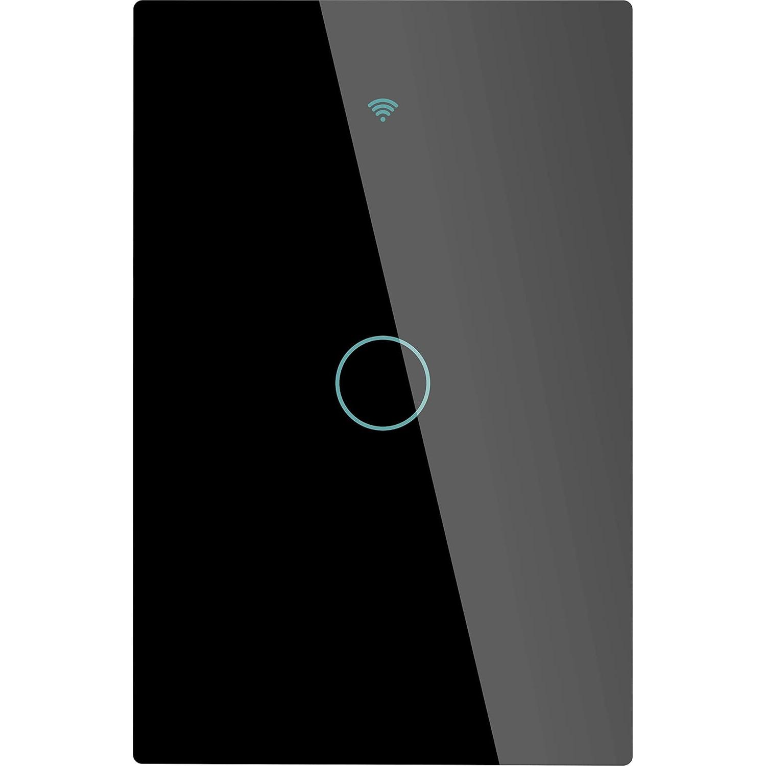 Interruptor de Luz Táctil Inteligente MOES ZigBee 1 Gang Negro