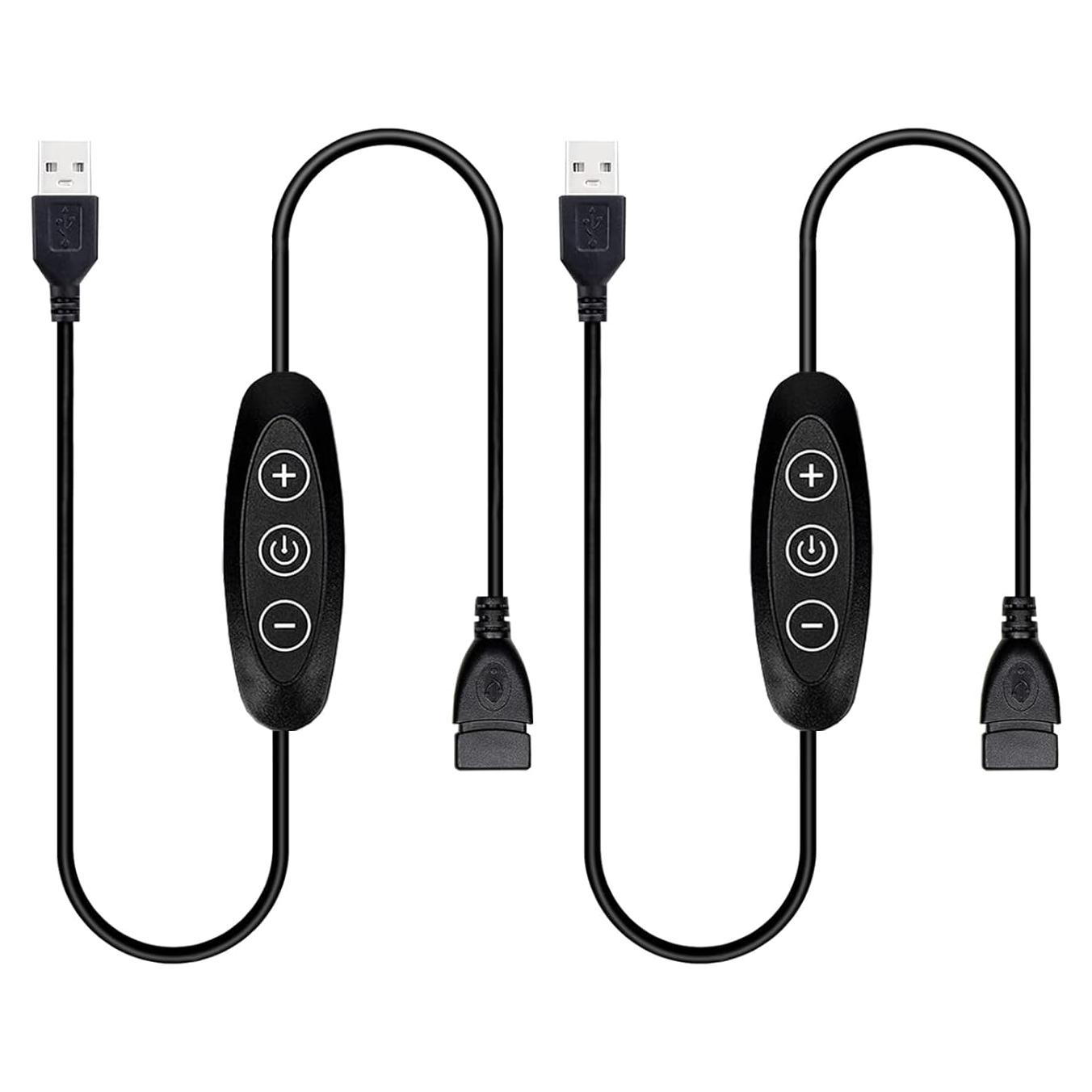 Interruptor Regulador LED USB 5V GXILEE - 10 Velocidades, Paquete de 2
