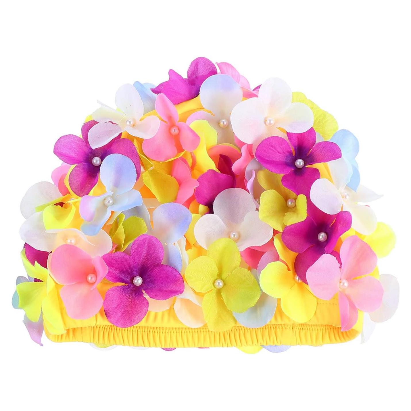 Gorro de natación IMIKEYA floral para mujeres - Nylon 20x18cm