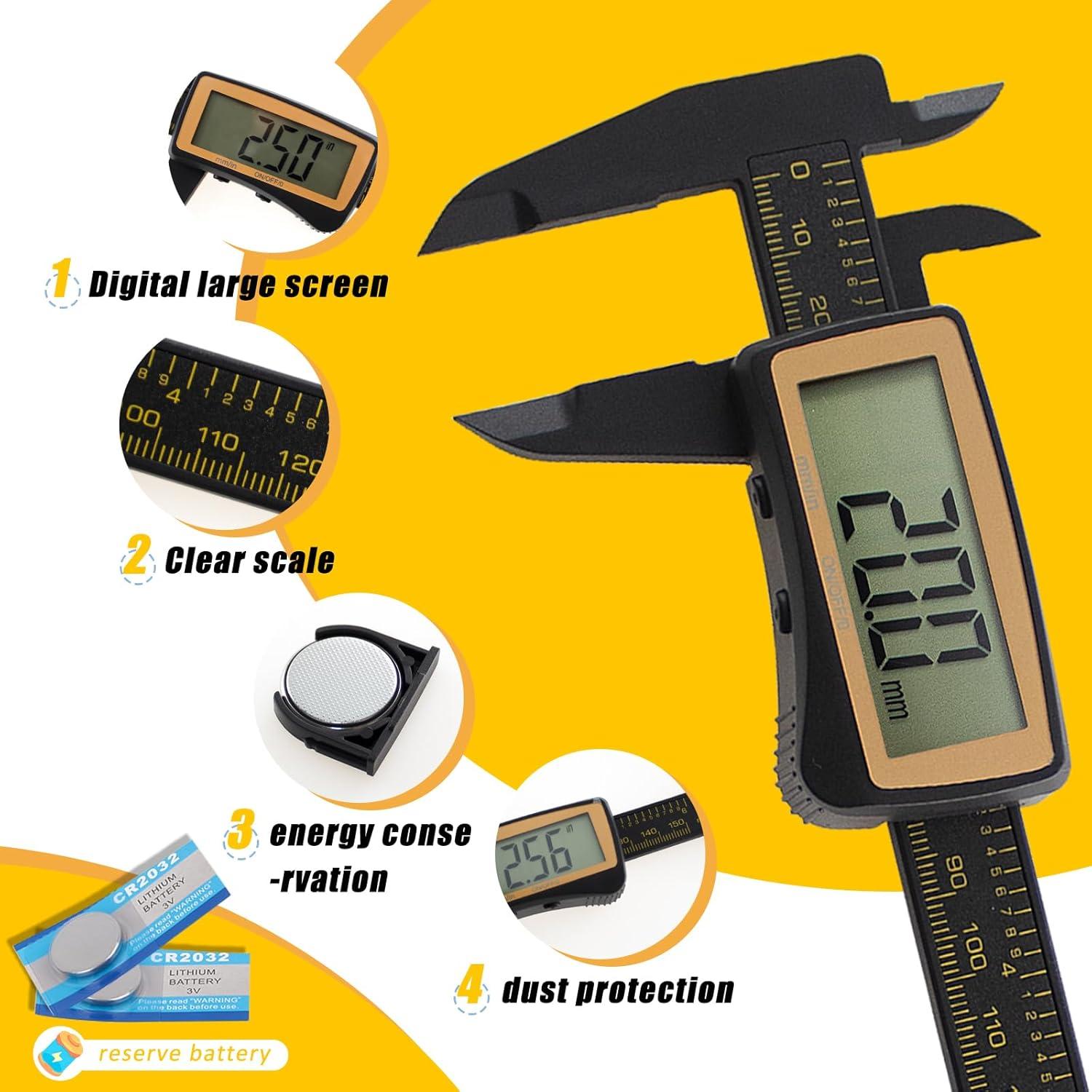Calibrador Digital FineSource DP-KC 0-150mm Pantalla Grande