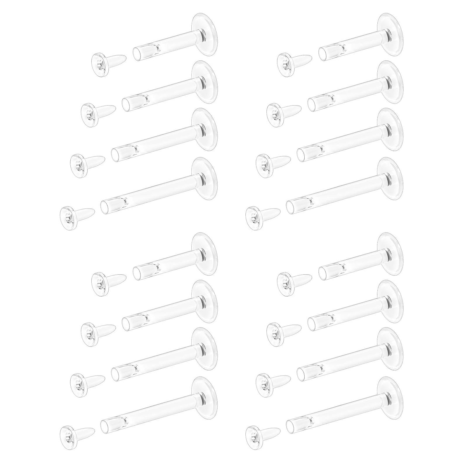 Pendientes Transparentes 16G Eakxnig para Nariz y Cartílago 6-12mm