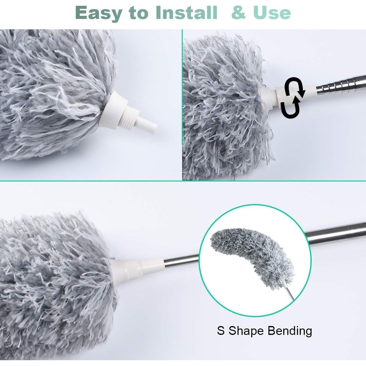 Plumero Extensible OFFCUP de Microfibra 254 cm Flexible Gris