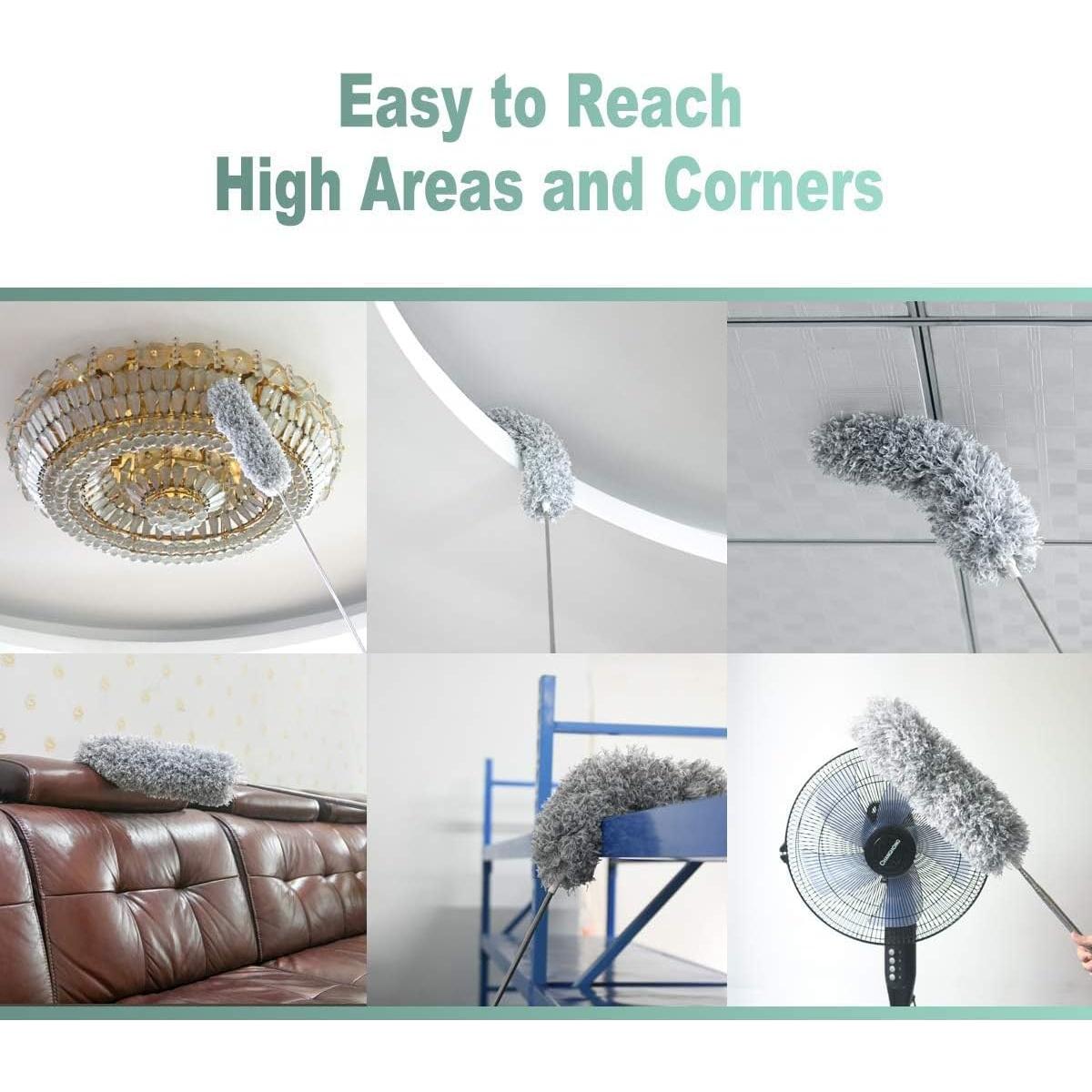 Plumero Extensible OFFCUP de Microfibra 254 cm Flexible Gris