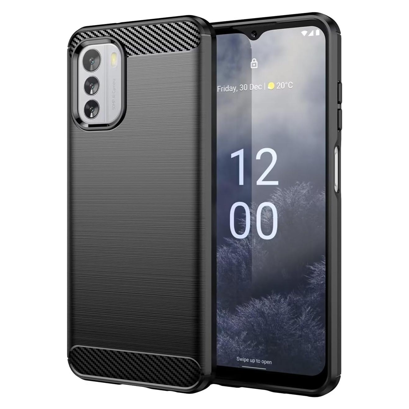 Funda TPU Carbono para Nokia G60 - Ultra Delgada Negra