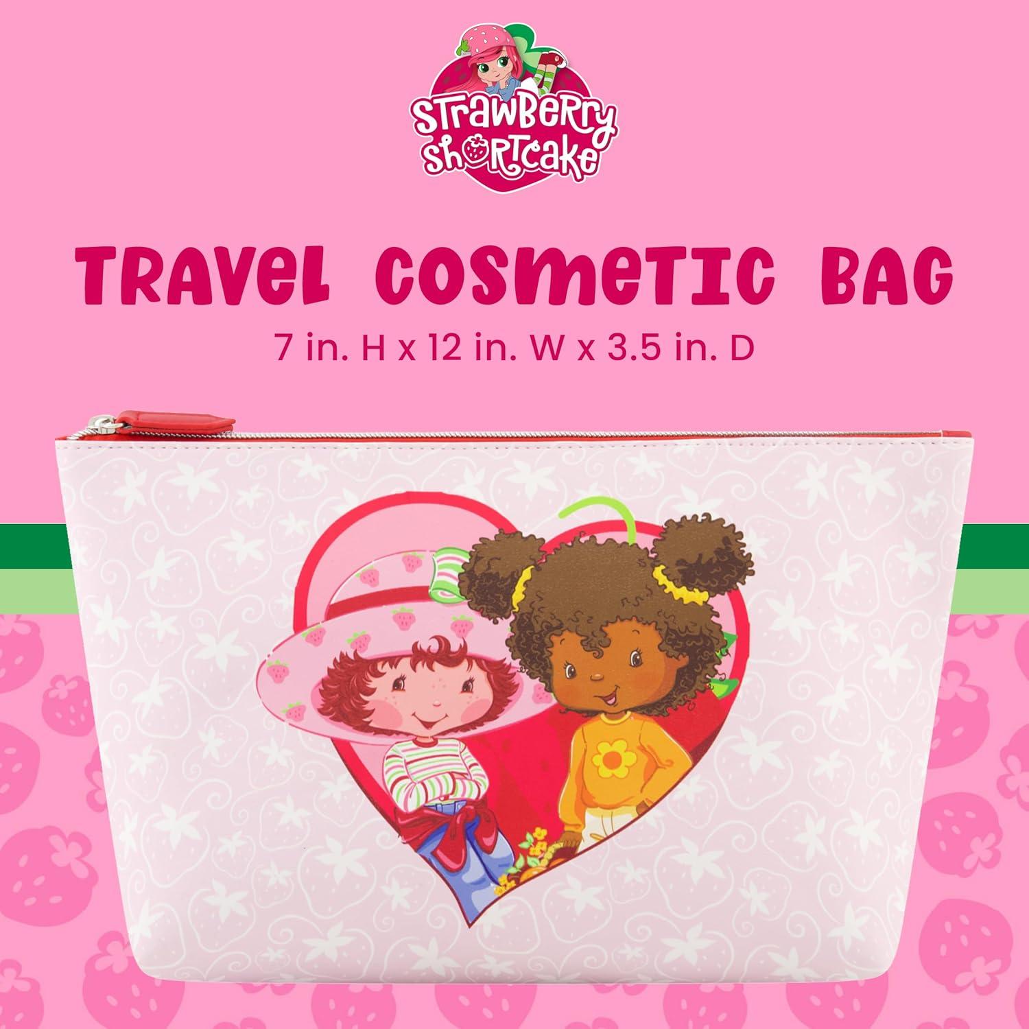 Bolsa de Maquillaje Strawberry Shortcake Rosa Claro 17.78x30.48cm